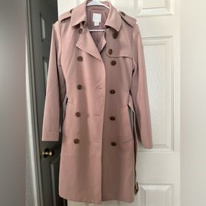 H&M light pink trench coat